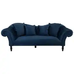 Möbelix 3-Sitzer-Sofa Cupido Dunkelblau Samt Angebot