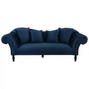 Möbelix 3-Sitzer-Sofa Cupido Dunkelblau Samt Angebot