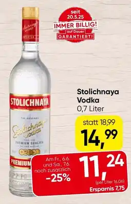 Spar Stolichnaya Vodka Angebot
