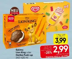 Spar Eskimo lion king oder haribo push-up Angebot