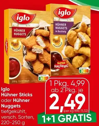 Spar Iglo hühner nuggets Angebot
