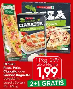 Spar Despar pizza, pala, ciabatta oder grande baguette Angebot