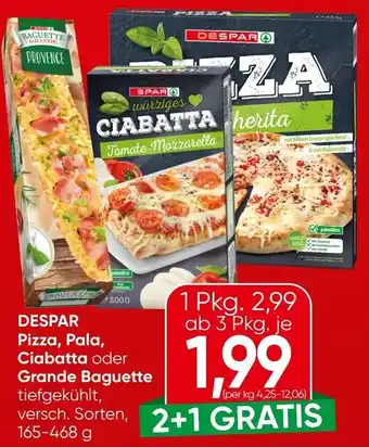 Spar Despar pizza, pala, ciabatta oder grande baguette Angebot