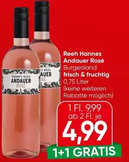 Spar Reeh hannes andauer rosé burgenland Angebot