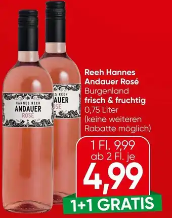 Spar Reeh hannes andauer rosé burgenland Angebot