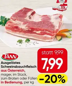 Spar Ausgelöstes Schweinsbauchfleisch Angebot