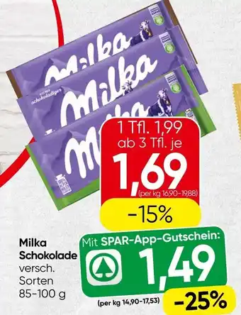 Spar Milka schokoladiger Angebot