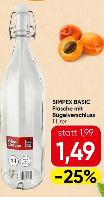 Spar Simpex basic flasche mit bügelverschluss Angebot