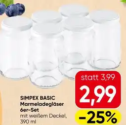 Spar Simpex basic marmeladegläser Angebot