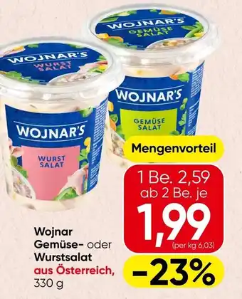 Spar Wojnar Gemüse oder Wurstsalat Angebot