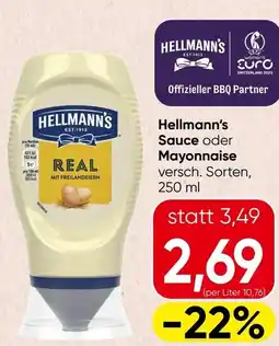 Spar Hellmann's sauce oder mayonnaise Angebot