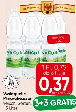 Spar Waldquelle Mineralwasser Angebot