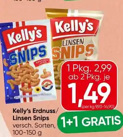 Spar Kelly's Erdnuss/ Linsen Snips Angebot