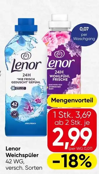 Spar Lenor weichspüler Angebot