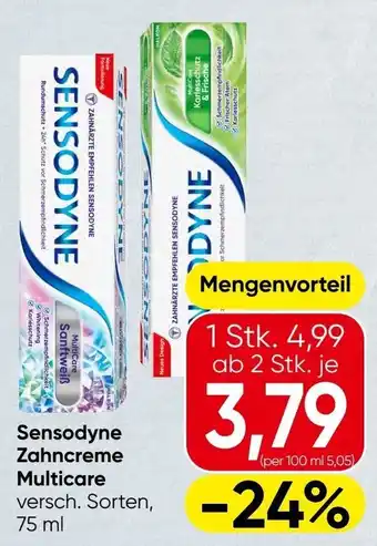Spar Sensodyne zahncreme multicare Angebot