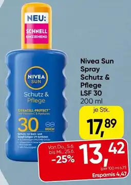 Spar Nivea Sun Spray Schutz & Pflege Angebot