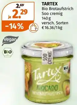 Müller Vegan tartex bio brotaufstrich Angebot