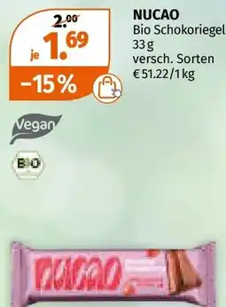 Müller Nucao bio schokoriegel Angebot