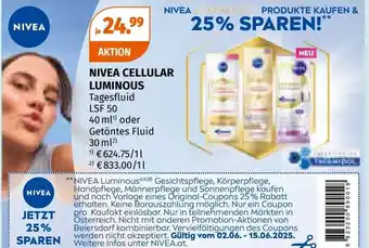 Müller Nivea cellular luminous Angebot