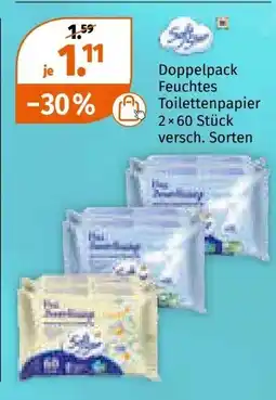 Müller Doppelpack feuchtes toilettenpapier Angebot