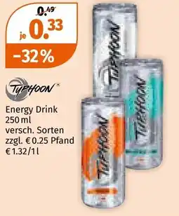 Müller Typhoon energy drink Angebot