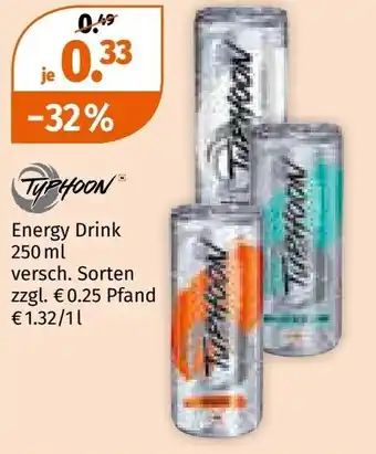 Müller Typhoon energy drink Angebot