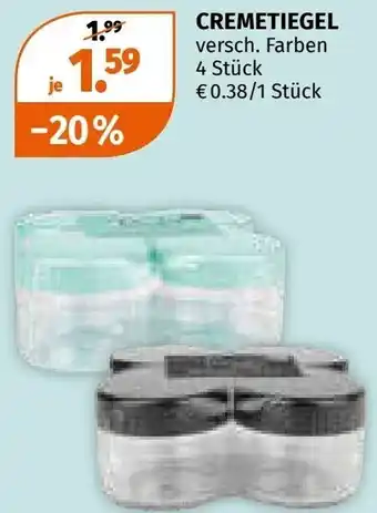 Müller Cremetiegel versch. farben Angebot