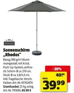 Hagebau Sonnenschirm Rhodos Angebot