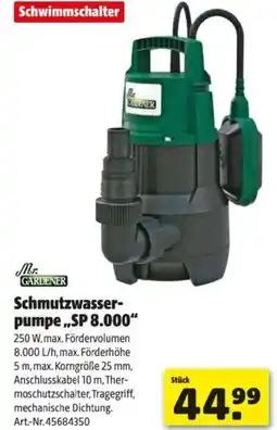 Hagebau Schmutzwasser- pumpe Angebot