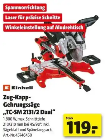 Hagebau Zug-Kapp- Gehrungssäge Angebot