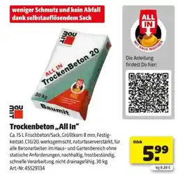 Hagebau Trockenbeton all in Angebot