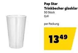 Eurogast Grissemann Pap Star Trinkbecher glasklar Angebot