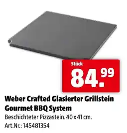 Eurogast Grissemann Weber Crafted Glasierter Grillstein Gourmet BBQ System Angebot