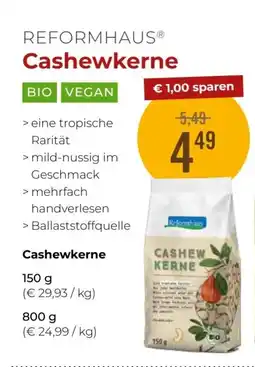 Martin Reformstark Reformhaus cashewkerne Angebot