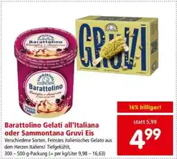 Interspar Barattolino Gelati all’Italiana oder Sammontana Gruvi Eis Angebot