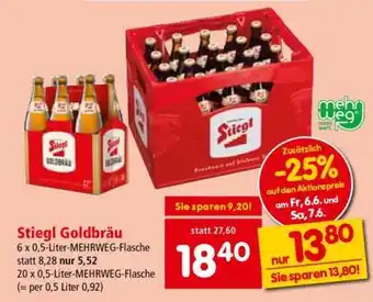 Interspar STIEGL GOLDBRÄU Angebot