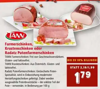 Interspar Farmerschinken, Krustenschinken oder Radatz Putenfarmerschinken Angebot