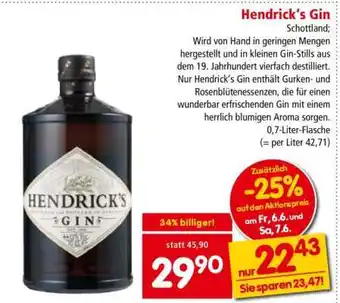 Interspar Hendrick‘s Gin Angebot