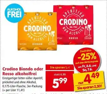 Interspar Crodino Biondo oder Rosso alkoholfrei Angebot