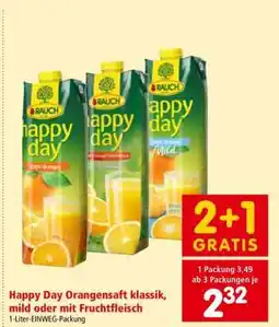 Interspar Happy Day Orangensaft Klassik, mild oder mit Fruchtfleisch Angebot