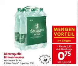 Interspar Roemerquelle Mineralwasser Angebot