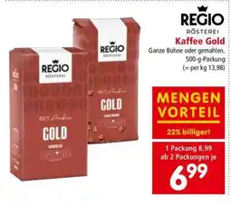 Interspar REGIO RÖSTEREI Kaffee Gold Angebot