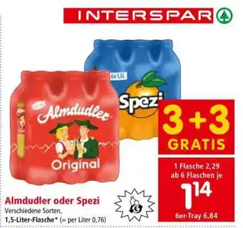 Interspar Almdudler oder Spezi Angebot