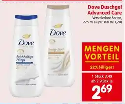 Interspar Dove Duschgel Advanced Care Angebot