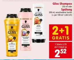 Interspar Gliss Shampoo oder Spülung Angebot
