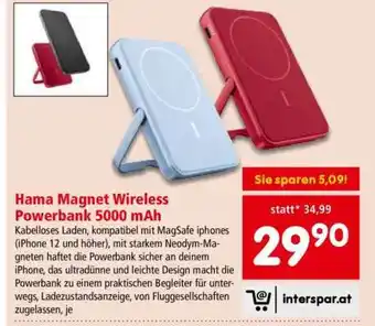 Interspar Hama Magnet Wireless Powerbank 5000 mAh Angebot