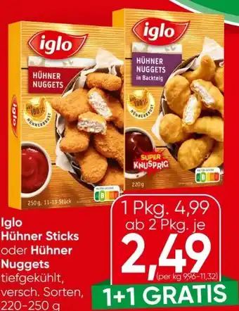 Spar Iglo Hühner Sticks Angebot