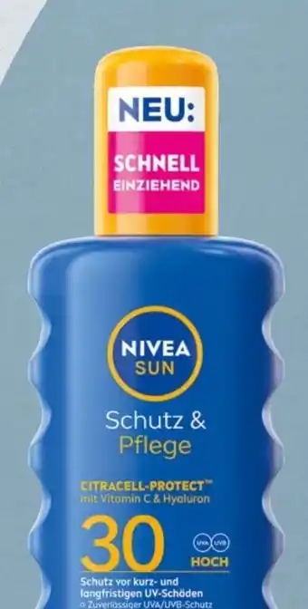 Spar Nivea Sun Sonnenspray Schutz-Pflege LSF30 Angebot