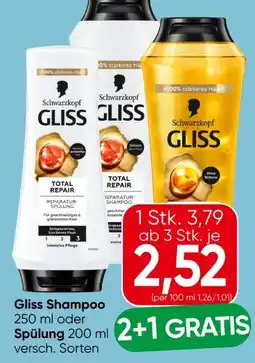 Eurospar Schwarzkopf Gliss Kur Shampoo Angebot