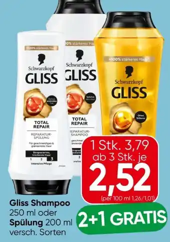 Eurospar Schwarzkopf Gliss Kur Shampoo Angebot